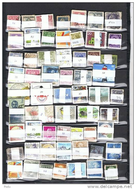 VRAC EUROPE OUEST Bottes De 10 Timbres  Lot De 1550 Timbres Prix Net 26,90 Euros - Lots & Kiloware (mixtures) - Min. 1000 Stamps