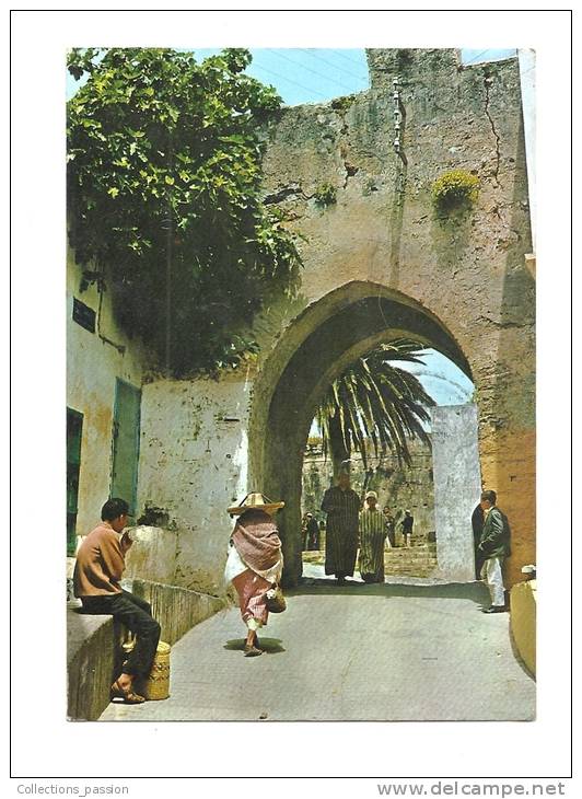 Cp, Maroc, Tanger, Typique Porte En Arc - Kasbah, Voyagée 1981 - Tanger