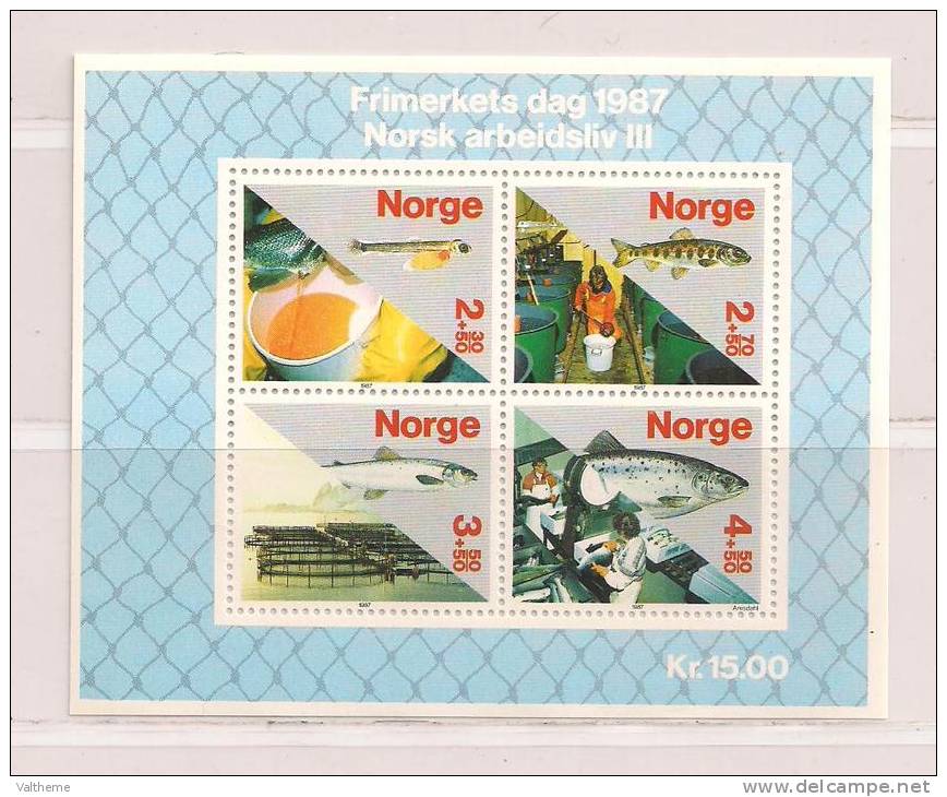 NORVEGE    ( EUNOR - 4  )    1987    N° YVERT ET TELLIER  BLOC     N° 8    N** - Hojas Bloque
