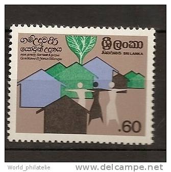 Sri Lanka 1985 N° 719 ** Symbole, Maisons, Villageoises, Gam Udawa, Arbre - Sri Lanka (Ceylon) (1948-...)