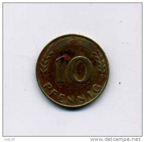 - ALLEMAGNE . 10 PF. 1949 . - 10 Reichspfennig