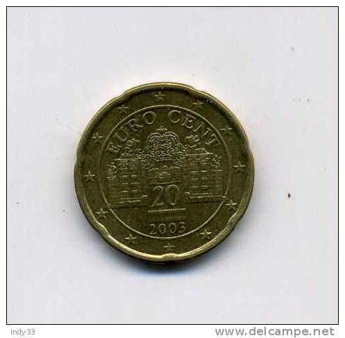 - EURO AUTRICHE . 20 C. 2003 . - Austria