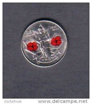 CANADA    25  CENTS 2010 Poppies Colored (C-8) - Canada