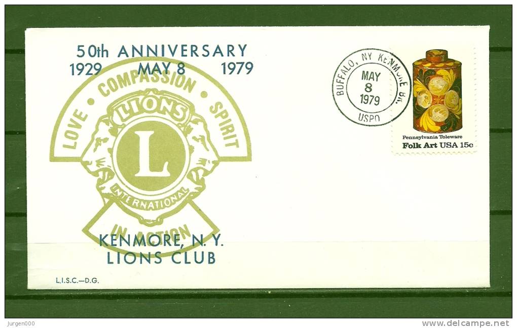 Lions Club, USA, 08/05/1979, 50th Anniversary, BUFFALO NY KENMORE (GA2799) - Rotary, Lions Club
