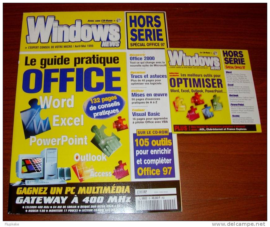 Windows News Hs 9 Avril-mai 1999 Guide Pratique Office 97 Ouvrage Complet Revue + Cd-rom - Informatique