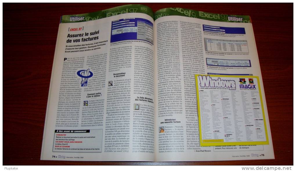 Windows News Hs 9 Avril-mai 1999 Guide Pratique Office 97 Ouvrage Complet Revue + Cd-rom - Informatica