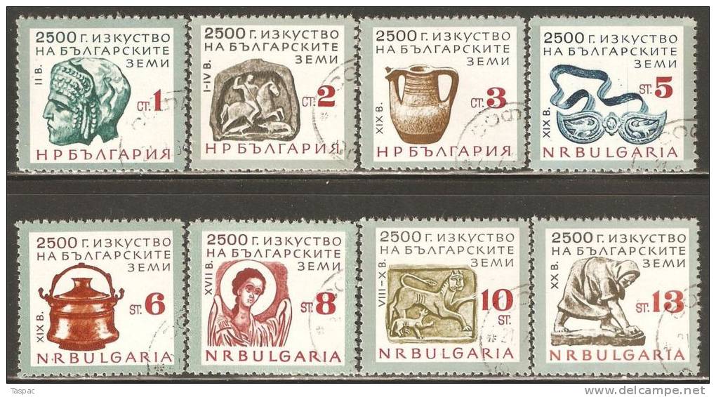 Bulgaria 1964 Mi# 1432-1439 Used - 2,500 Years Of Bulgarian Art - Usados