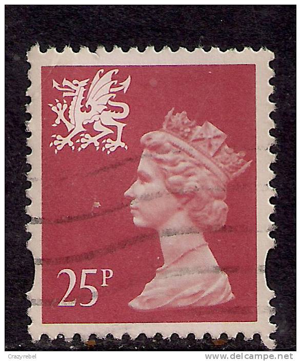 WALES GB  1993 - 96 25p RED USED MACHIN STAMP SG W73.( D512 ) - Wales