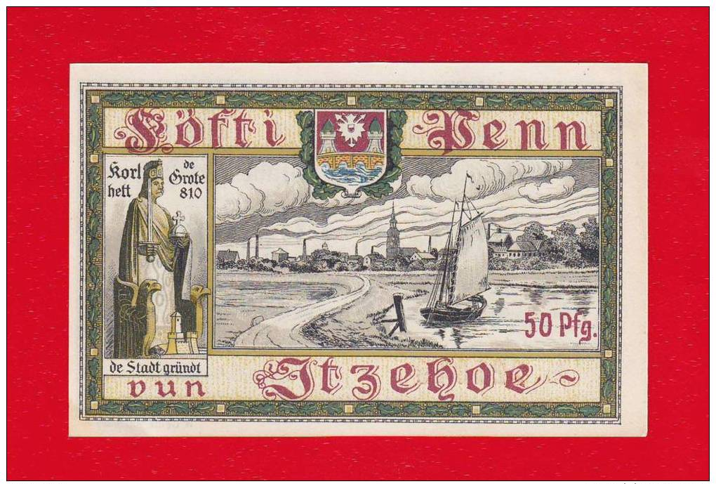 Itzehoe, Schleswig-Holstein, Kriegs-Notgeld, 50 Pfennig, 1918 - [11] Emisiones Locales