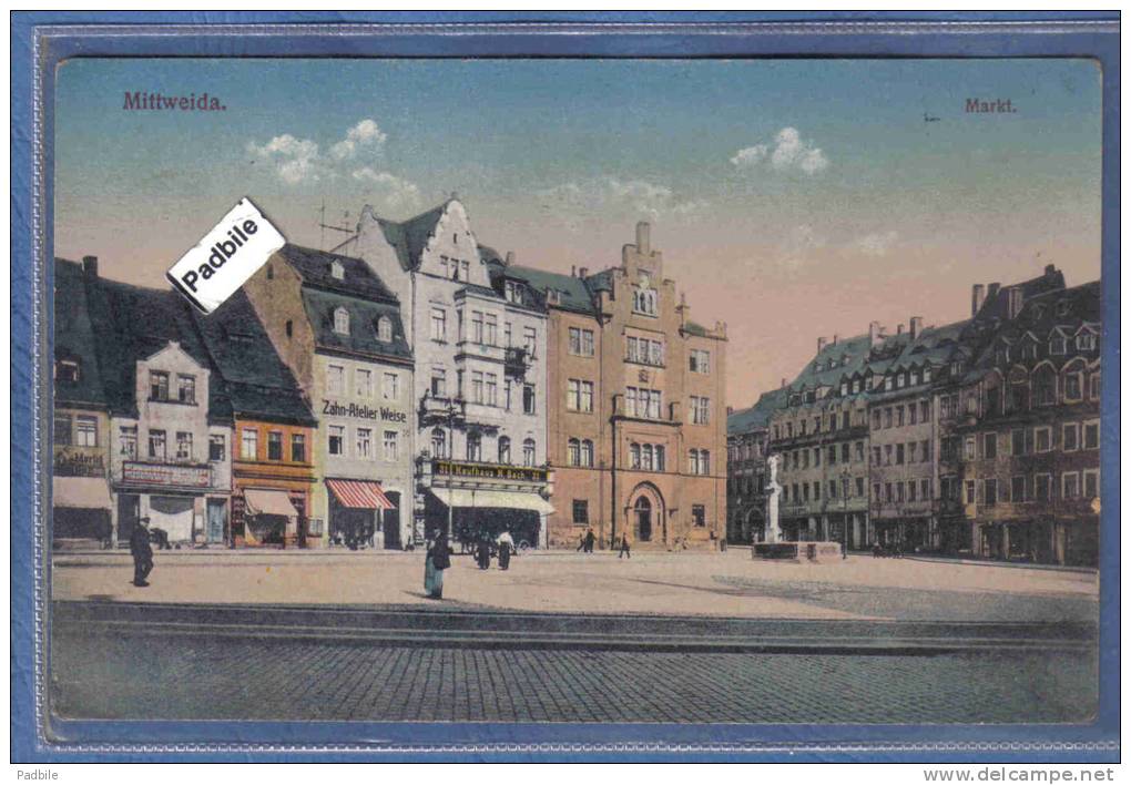 Carte Postale Allemagne Mittweida  Markt Trés Beau Plan - Mittweida