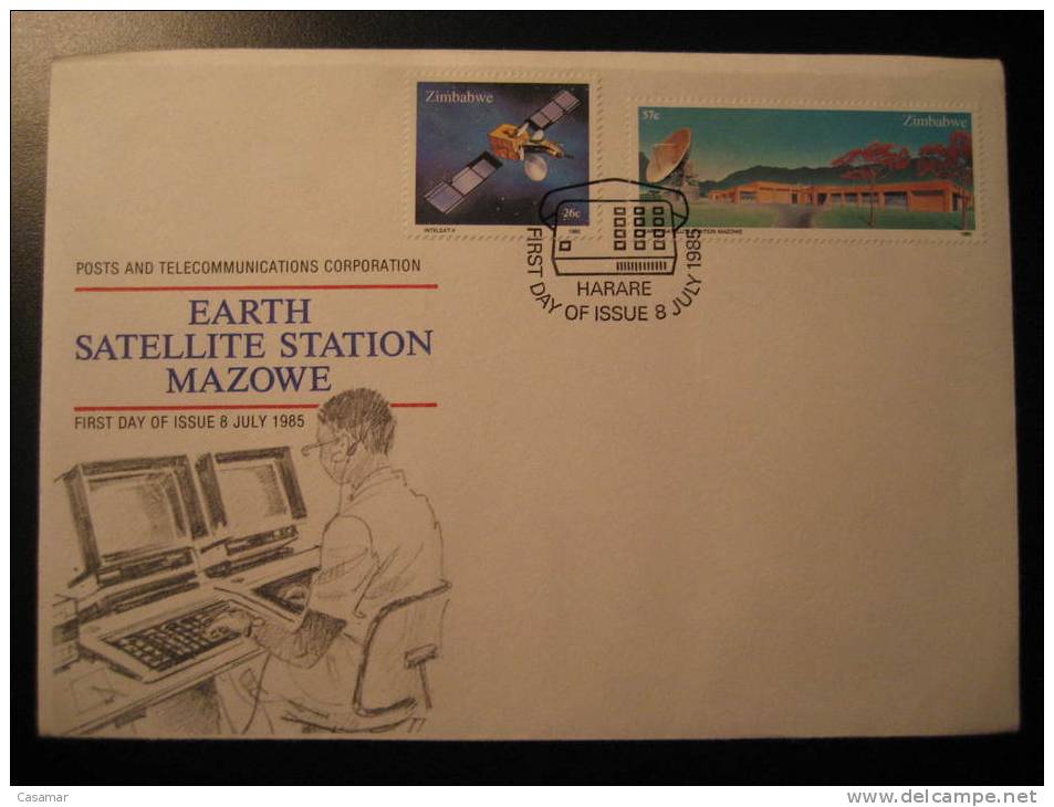 ZIMBABWE Harare 1985 Earth Satellite Station Mazowe Intelsat Observatory Space Spatial Espacio Astronomy Rocket Science - Afrika