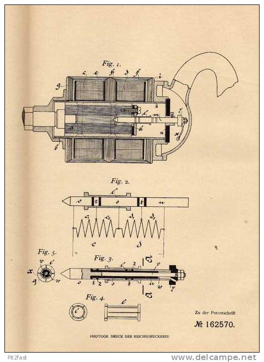 Original Patentschrift - P. Schiemann In Kleinzschachwitz - Zschieven B. Dresden , 1904 , Elektrisches Werkzeug !!! - Antike Werkzeuge