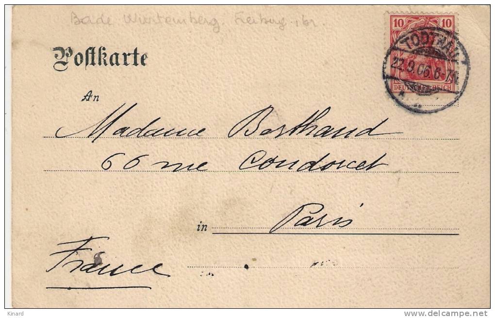 CPA .   TODTNAU , BAD  SCHWARZWALD...ZIRKULURT 1906.. SCAN.. - Todtnau