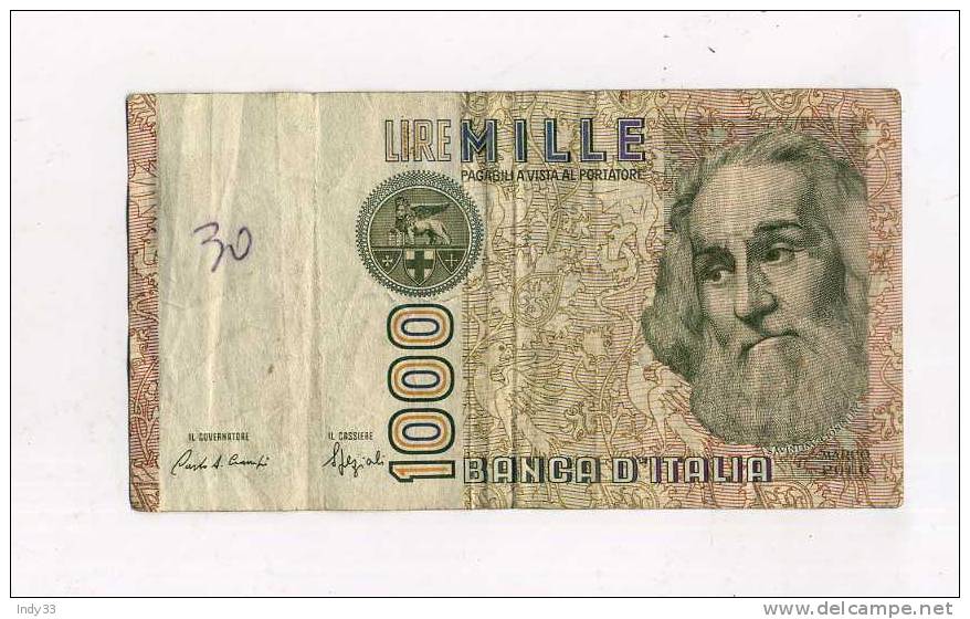 - ITALIE . 1000 L. 1990   . - 1.000 Lire