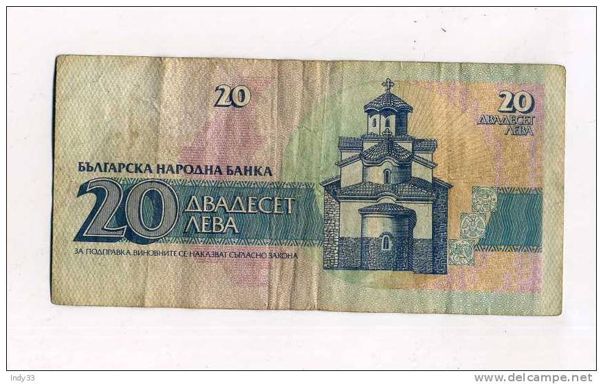 - BULGARIE . 20 L. 1991 - Bulgarie