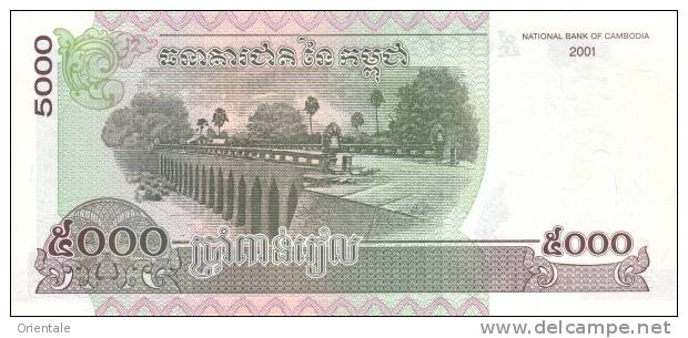 CAMBODIA P. 55a 5000 R 2001 UNC - Cambodia