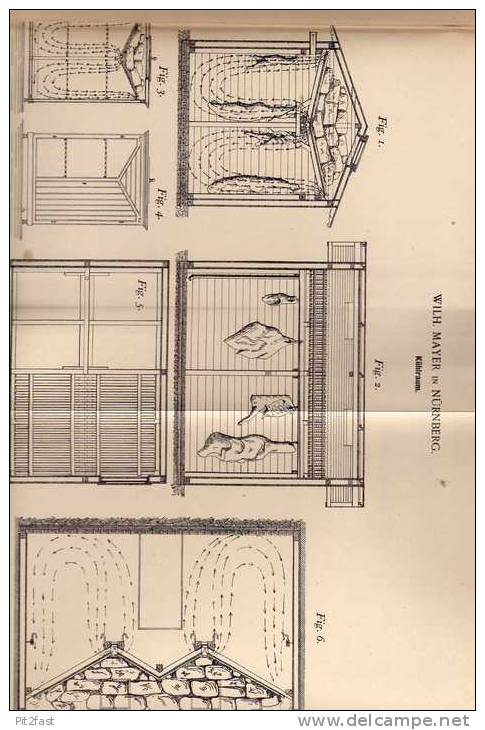 Original Patentschrift - W. Mayer In Nürnberg , 1898 , Kühlraum , Eisraum , Kühlschrank , Kühlhaus !!! - Arquitectura