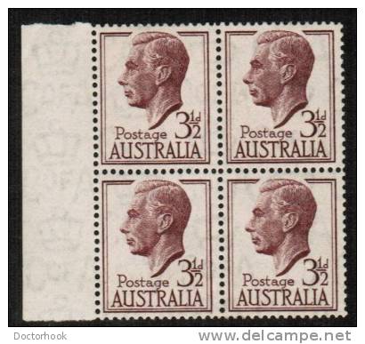 AUSTRALIA   Scott #  236*  VF MINT LH Blk. Of 4 - Neufs