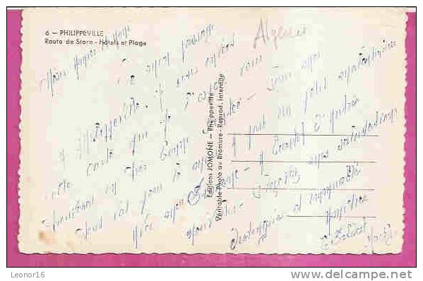PHILIPPEVILLE ( SKIKDA )  -   * LA ROUTE DE STORA Avec HOTELS ET PLAGE *    -    Editeur : JOMONE  N°6 - Skikda (Philippeville)