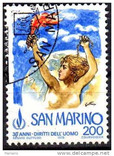 PIA - SMA - 1978 : 30° Anniversario Della "Dichiarazione Dei Diritti Dell' Uomo" - (SAS  1012) - Used Stamps