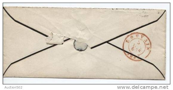 TP 7 S/Lettre De Deuil C.Anvers Du 05.06.1857 V.Louvain C.d'arrivée 946 - 1851-1857 Médaillons (6/8)