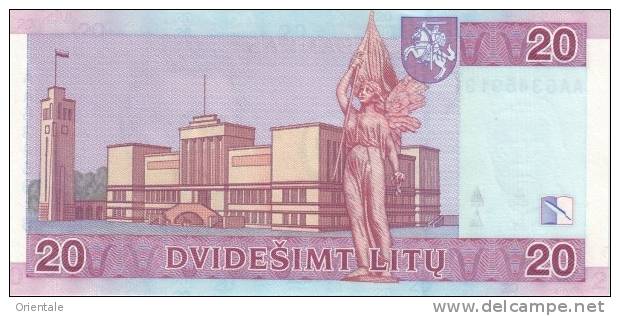 LITHUANIA P. 69 20 L 2007 UNC - Lituanie