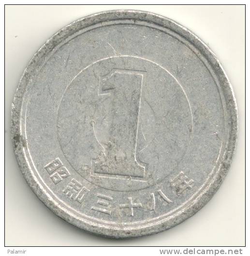 Japan  1 Yen Hirohito  Y#74   Yr. 38 (1963) - Japan