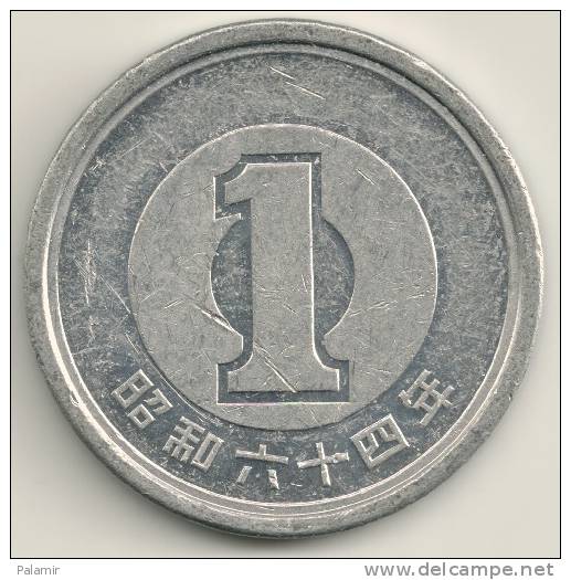 Japan  1 Yen Hirohito  Y#74   Yr. 64 (1988) - Giappone