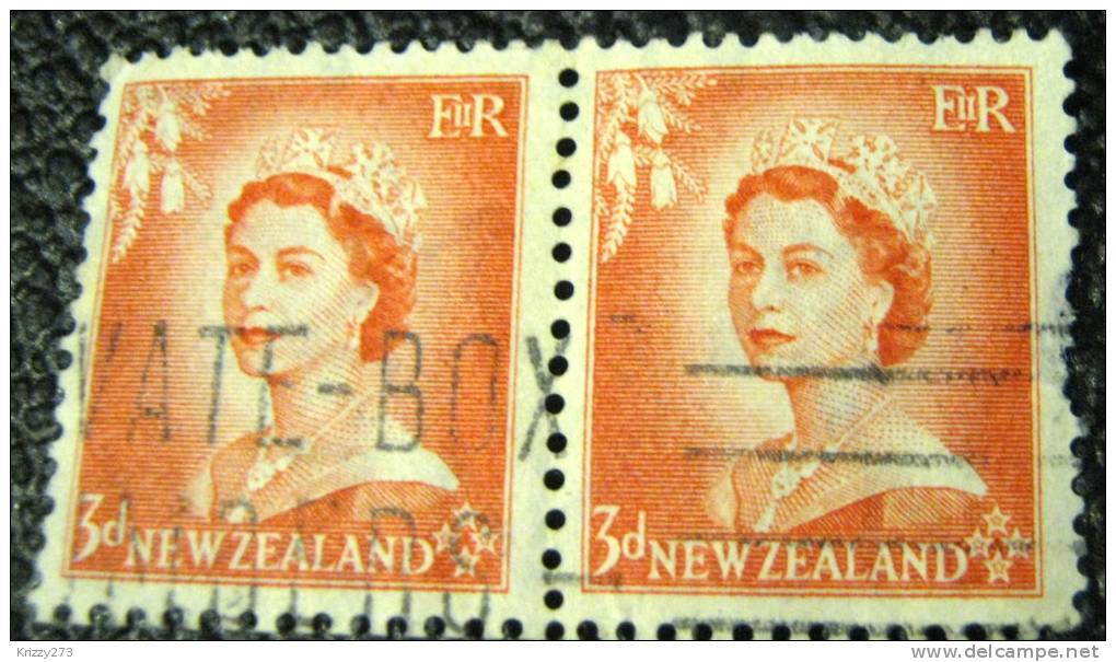 New Zealand 1953 Queen Elizabeth II 3d Pair - Used - Other & Unclassified