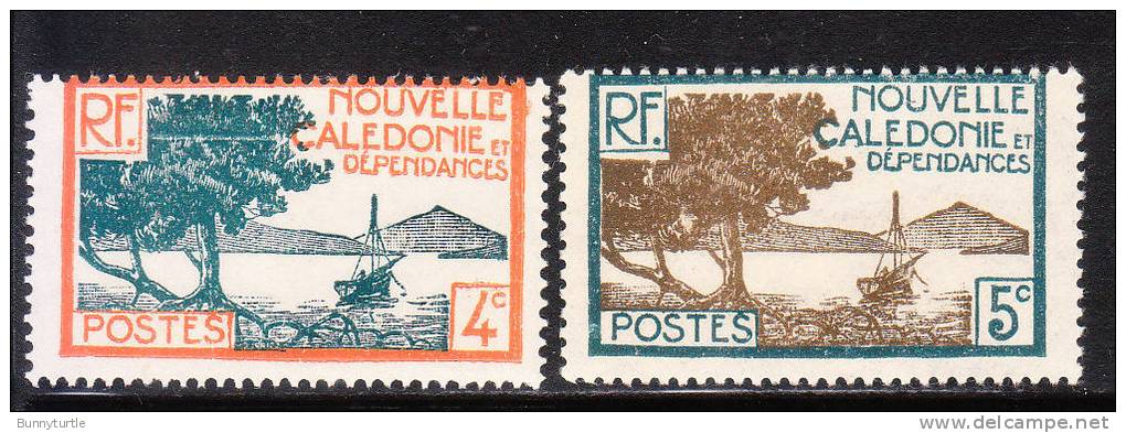 New Caledonia 1928-40 Bay Of Paleturiers Point Boat Tree MNH - Nuovi