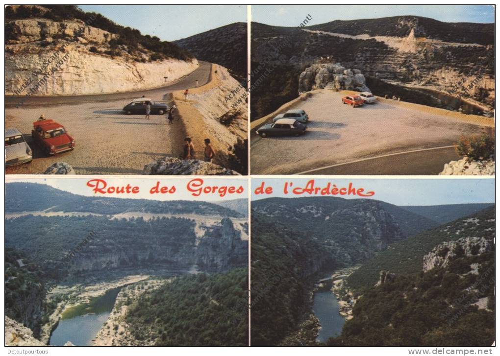 Entre SAINT MARTIN Et ST REMEZE Ardèche 07 : La Route Touristique Des Gorges  ( Old Car Citroen DS  Ford Anglia Peugeot - Saint Martin De Valamas
