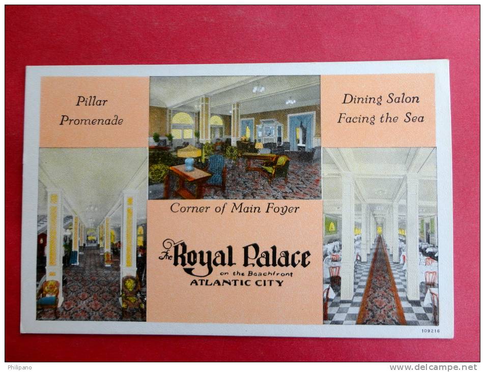 New Jersey > Atlantic City  --  Multi View  The Royal Palace Dining Salon Vintage Wb ----  ----------ref  602 - Atlantic City