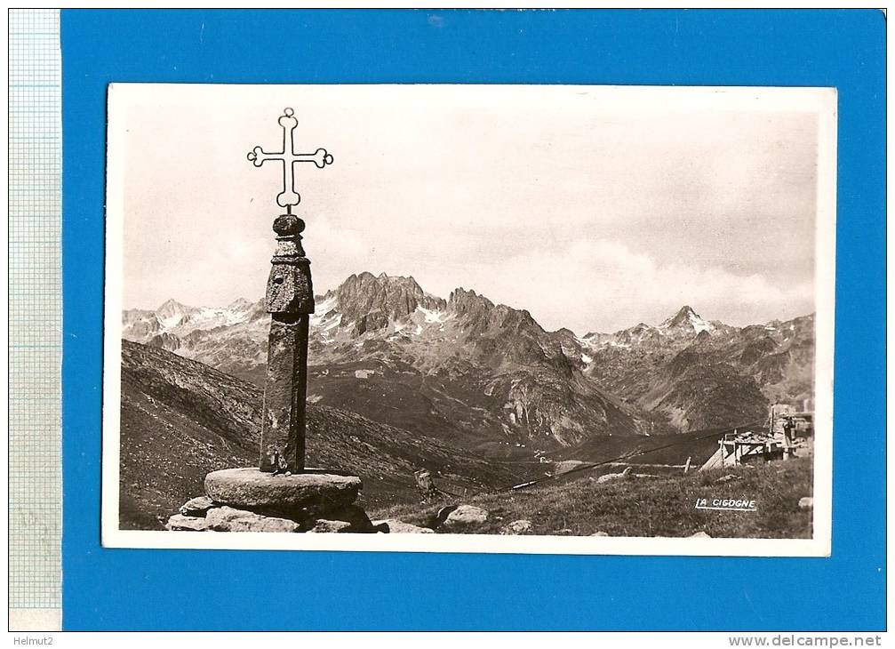 Col De La Croix De Fer - Le Glandon Et  Aiguilles D´ Argentière - Calvaire (cf Détails 2scan) Circulé 1958 AV477 - Saint Jean De Maurienne