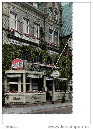 Hotel Jägerhaus St. Goar Am Rhein Inh. P. Reuter Pepsi-Cola Werbung Asbach Uralt - St. Goar