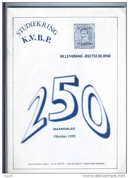 BELGIE Studiekring KVBP Antwerpen , Gebruik Postzegels Allemagne - Duitscland ,Van Der Mullen 69 P., 1995  --  15/135 - Autres & Non Classés