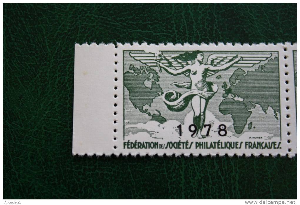 2 Vignettes Neuf * Fédération Des Sociétés Philatéliques Françaises 1978 &mdash;&gt;érinophilie Voir état Gomme Verso 2é - Briefmarkenmessen