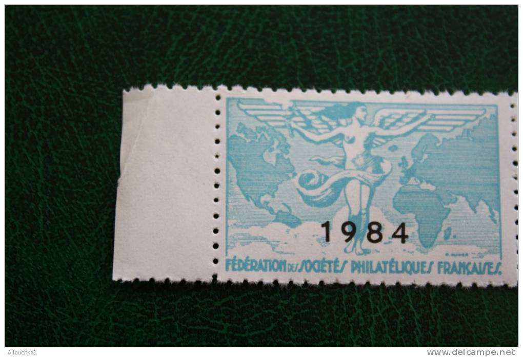 2 Vignettes Neuf ** Fédération Des Sociétés Philatéliques Françaises 1984 &mdash;&gt;érinophilie Voir état Gomme Verso 2 - Briefmarkenmessen
