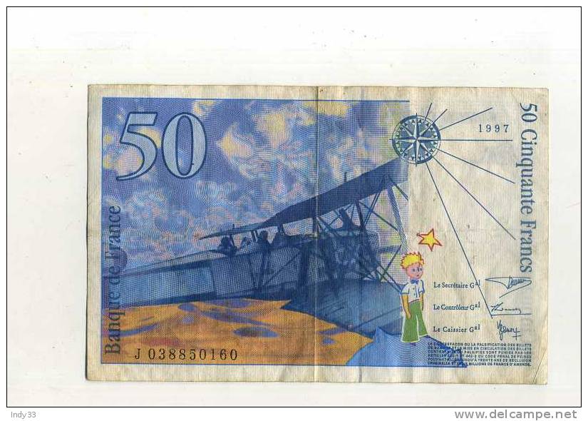 - FRANCE . 50 F. ST EXUPERY 1997. - 50 F 1992-1999 ''St Exupéry''