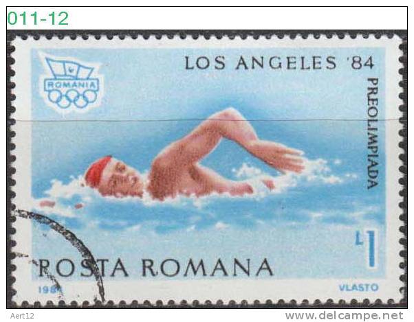 ROMANIA, 1984, 23nd Summer Olympic Games, Los Angeles, Cancelled (o), Sc. 3185 - Usado