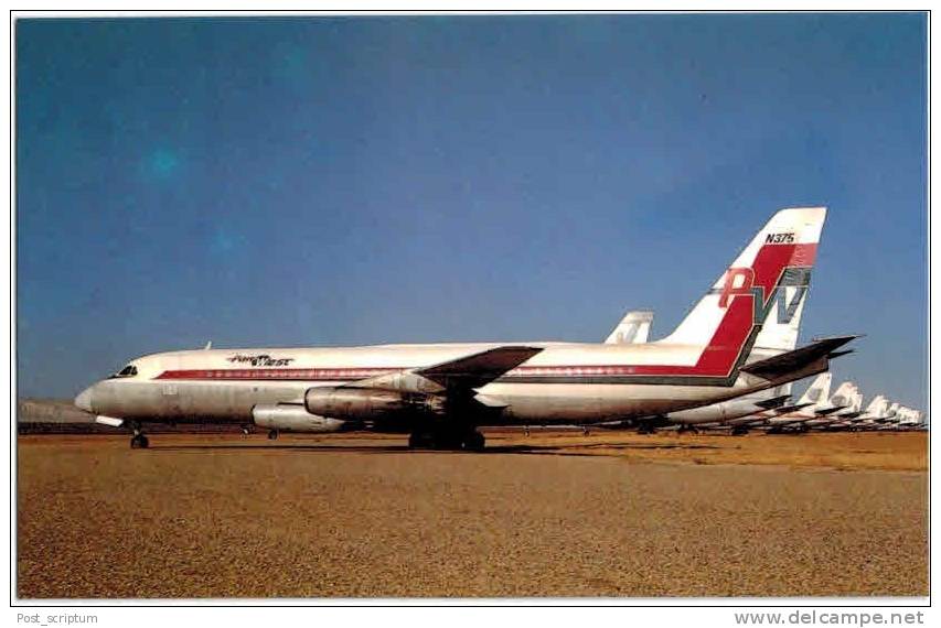 Thème - Transport - Avion -  Airbone Postcard N °82 - Convair - CV-880-22 - Pan-West - Mojave Colifornia - 1946-....: Moderne