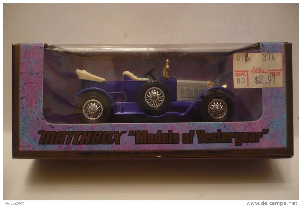 MATCHBOX   Y2 :   PRINCE HENRY VAUXHALL 1914 - Matchbox