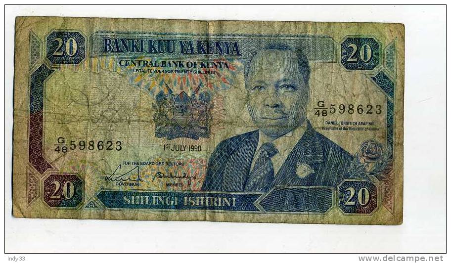 - KENYA . 20 SH. 1990 . - Kenia