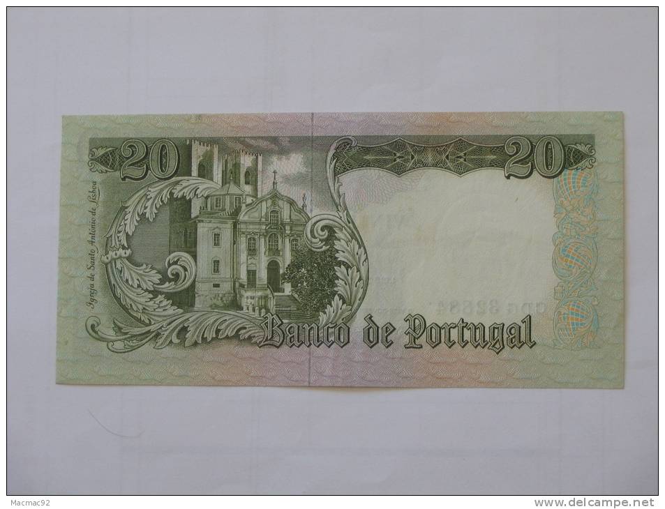 20 Vinte Escudos. 26-05-1964. Banco De Portugal. - Portugal