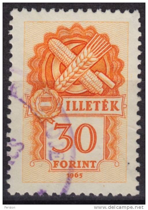 1967 Hungary, Ungarn, Hongrie - Revenue Stamp - 30 Ft - Fiscale Zegels