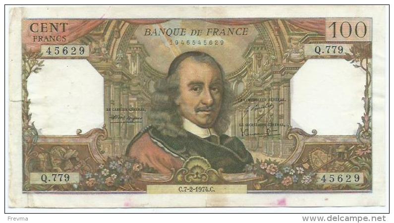 Billet 100 Francs Type Corneille C.7.2.1974C - 100 F 1964-1979 ''Corneille''