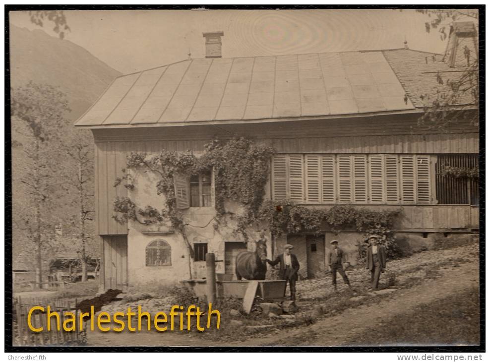 VERS 1930 - VIEILLE PHOTO - HAUTE SAVOIE - Ferme à SEYTHENEX  ( Environs De Faverges - Annecy ) - Format 16 X 12 Cm - Sonstige & Ohne Zuordnung