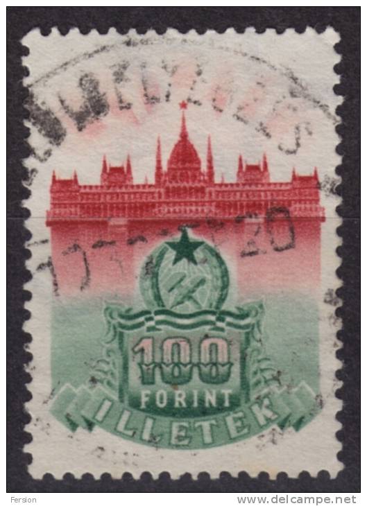 1950 Hungary - Revenue, Tax Stamp - 100 Ft - Canceled - Fiscale Zegels