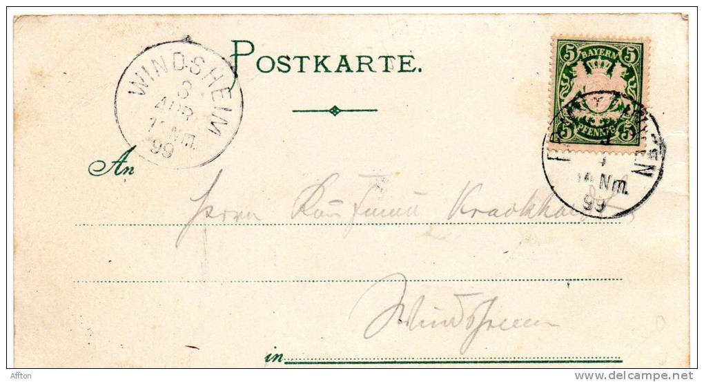 Gruss Aus Ermetzhofen Ergersheim Bahnhof 1898 Germany Postcard - Other & Unclassified