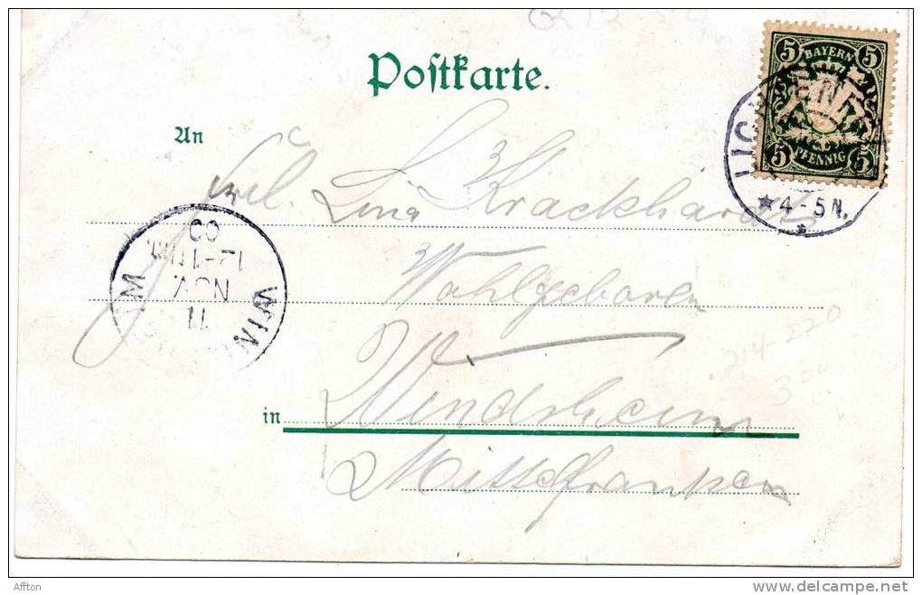 Gruss Aus Lichtenfels 1900 Germany Postcard - Lichtenfels