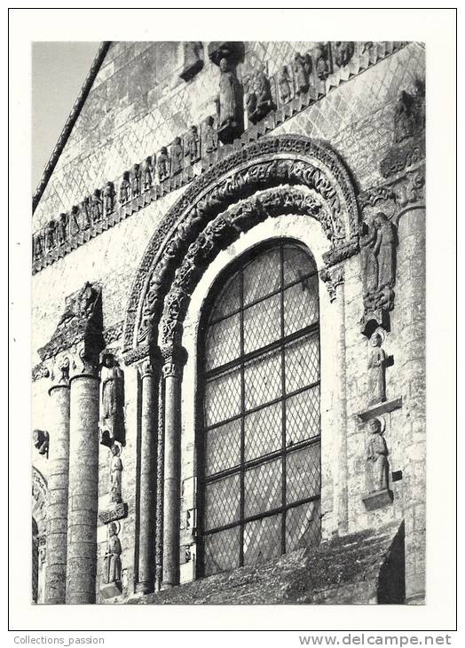 Cp, 79, St-Jouin-de-Marnes, Eglise Abbatiale, Détails De La Façade - Saint Jouin De Marnes